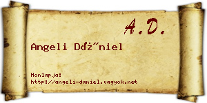 Angeli Dániel névjegykártya