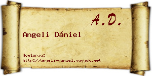 Angeli Dániel névjegykártya
